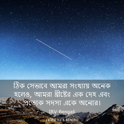 Picture 03 - ৰোমীয়া 12:5 BENIRV - ঠিক সেভাবে আমরা - Bible Verse Picture