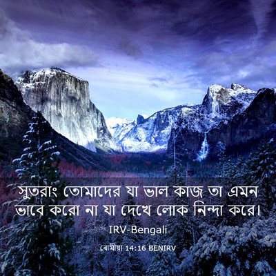 Picture 03 - ৰোমীয়া 14:16 BENIRV - সুতরাং তোমাদের যা - Bible Verse Picture
