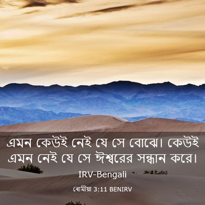 Picture 03 - ৰোমীয়া 3:11 BENIRV - এমন কেউই নেই যে সে - Bible Verse Picture