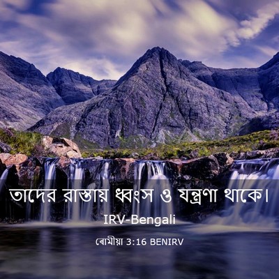 Picture 03 - ৰোমীয়া 3:16 BENIRV - তাদের রাস্তায় - Bible Verse Picture