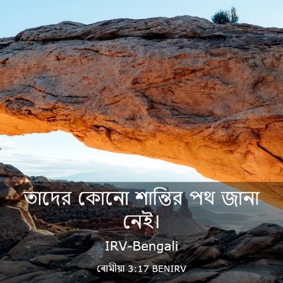 Picture 03 - ৰোমীয়া 3:17 BENIRV - তাদের কোনো - Bible Verse Picture