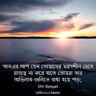 Picture 03 - ৰোমীয়া 6:12 BENIRV - অতএব পাপ যেন - Bible Verse Picture