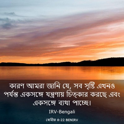 Picture 03 - ৰোমীয়া 8:22 BENIRV - কারণ আমরা জানি যে, - Bible Verse Picture