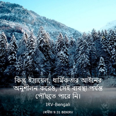 Picture 03 - ৰোমীয়া 9:31 BENIRV - কিন্তু ইস্রায়েল, - Bible Verse Picture