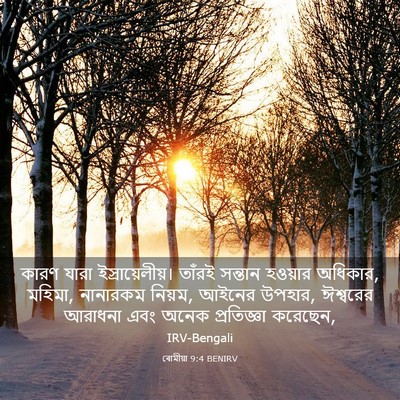 Picture 03 - ৰোমীয়া 9:4 BENIRV - কারণ যারা - Bible Verse Picture
