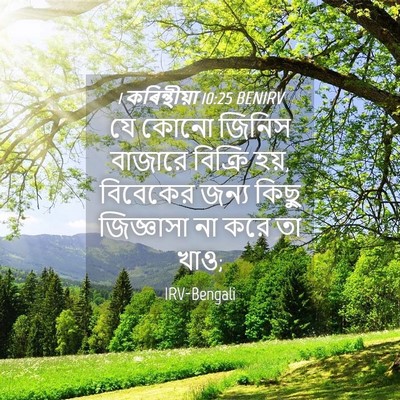 Picture 04 - 1 কৰিন্থীয়া 10:25 BENIRV - যে কোনো জিনিস - Bible Verse Picture