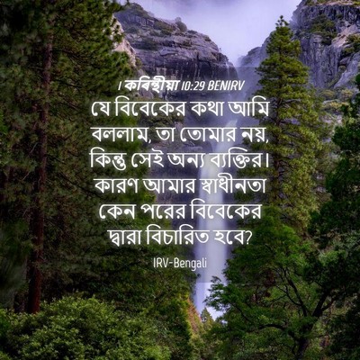 Picture 04 - 1 কৰিন্থীয়া 10:29 BENIRV - যে বিবেকের কথা আমি - Bible Verse Picture