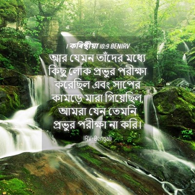 Picture 04 - 1 কৰিন্থীয়া 10:9 BENIRV - আর যেমন তাঁদের - Bible Verse Picture