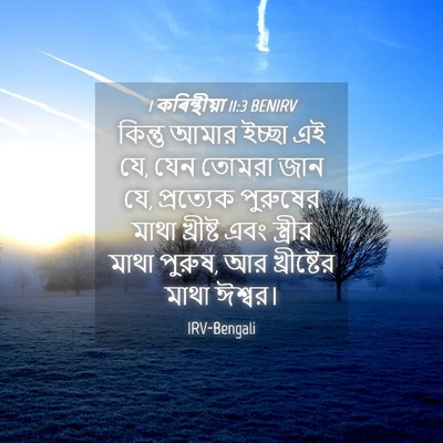 Picture 04 - 1 কৰিন্থীয়া 11:3 BENIRV - কিন্তু আমার ইচ্ছা - Bible Verse Picture