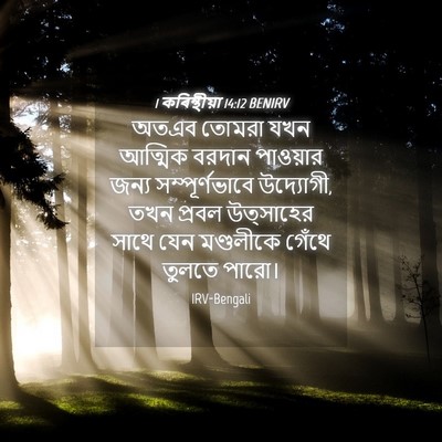 Picture 04 - 1 কৰিন্থীয়া 14:12 BENIRV - অতএব তোমরা যখন - Bible Verse Picture