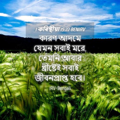 Picture 04 - 1 কৰিন্থীয়া 15:22 BENIRV - কারণ আদমে যেমন - Bible Verse Picture