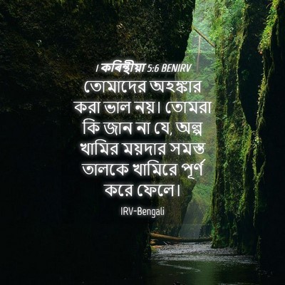 Picture 04 - 1 কৰিন্থীয়া 5:6 BENIRV - তোমাদের অহঙ্কার - Bible Verse Picture