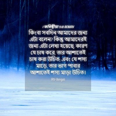 Picture 04 - 1 কৰিন্থীয়া 9:10 BENIRV - কিংবা সবদিন - Bible Verse Picture