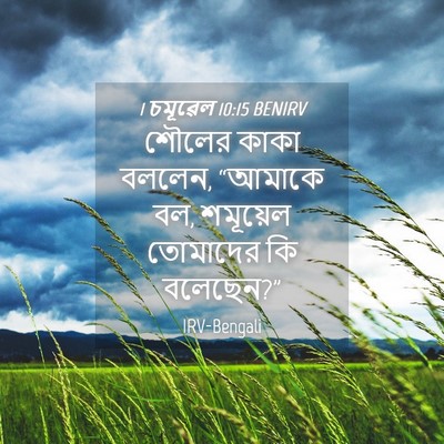 Picture 04 - 1 চমূৱেল 10:15 BENIRV - শৌলের কাকা বললেন, - Bible Verse Picture
