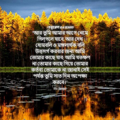 Picture 04 - 1 চমূৱেল 10:8 BENIRV - “আর তুমি আমার আগে - Bible Verse Picture