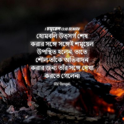 Picture 04 - 1 চমূৱেল 13:10 BENIRV - হোমবলি উত্সর্গ - Bible Verse Picture