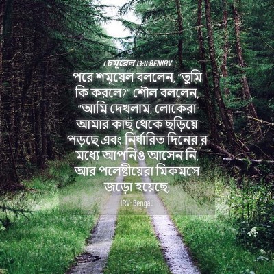 Picture 04 - 1 চমূৱেল 13:11 BENIRV - পরে শমূয়েল বললেন, - Bible Verse Picture