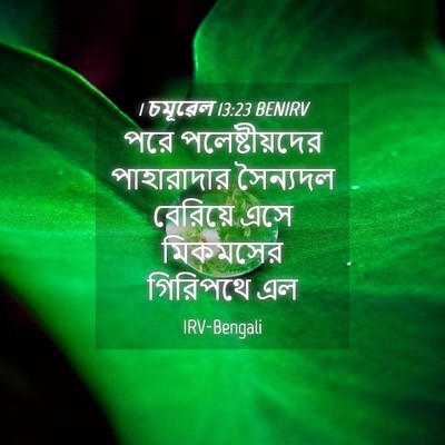 Picture 04 - 1 চমূৱেল 13:23 BENIRV - পরে পলেষ্টীয়দের - Bible Verse Picture