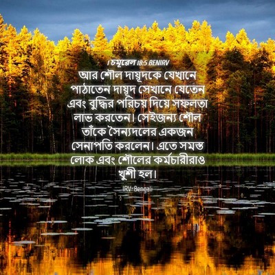 Picture 04 - 1 চমূৱেল 18:5 BENIRV - আর শৌল দায়ূদকে - Bible Verse Picture