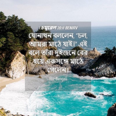 Picture 04 - 1 চমূৱেল 20:11 BENIRV - যোনাথন বললেন, “চল, - Bible Verse Picture