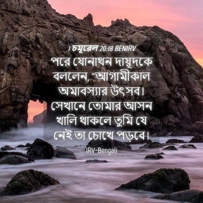 Picture 04 - 1 চমূৱেল 20:18 BENIRV - পরে যোনাথন - Bible Verse Picture