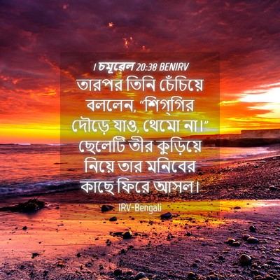 Picture 04 - 1 চমূৱেল 20:38 BENIRV - তারপর তিনি - Bible Verse Picture
