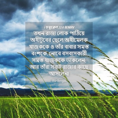 Picture 04 - 1 চমূৱেল 22:11 BENIRV - তখন রাজা লোক - Bible Verse Picture