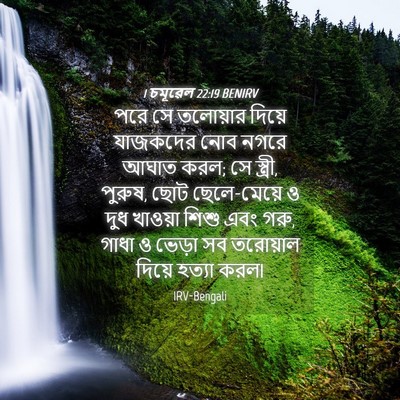 Picture 04 - 1 চমূৱেল 22:19 BENIRV - পরে সে তলোয়ার - Bible Verse Picture