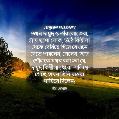 Picture 04 - 1 চমূৱেল 23:13 BENIRV - তখন দায়ূদ ও তাঁর - Bible Verse Picture