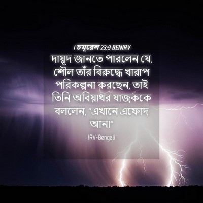 Picture 04 - 1 চমূৱেল 23:9 BENIRV - দায়ূদ জানতে - Bible Verse Picture