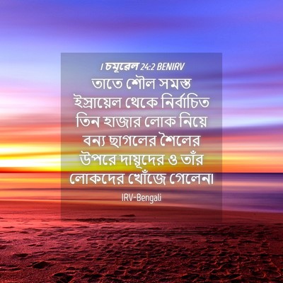 Picture 04 - 1 চমূৱেল 24:2 BENIRV - তাতে শৌল সমস্ত - Bible Verse Picture