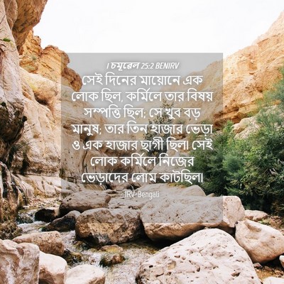 Picture 04 - 1 চমূৱেল 25:2 BENIRV - সেই দিনের মায়োনে - Bible Verse Picture