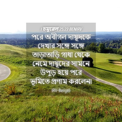 Picture 04 - 1 চমূৱেল 25:23 BENIRV - পরে অবীগল - Bible Verse Picture