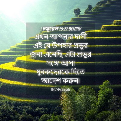 Picture 04 - 1 চমূৱেল 25:27 BENIRV - এখন আপনার দাসী এই - Bible Verse Picture