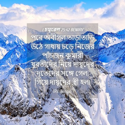 Picture 04 - 1 চমূৱেল 25:42 BENIRV - পরে অবীগল - Bible Verse Picture