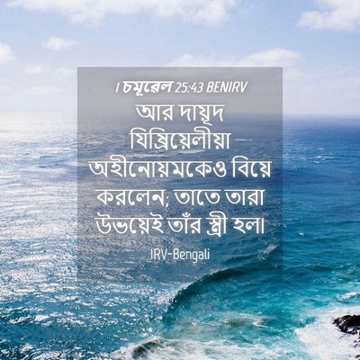 Picture 04 - 1 চমূৱেল 25:43 BENIRV - আর দায়ূদ - Bible Verse Picture