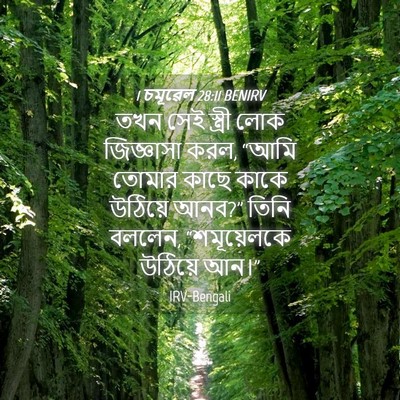Picture 04 - 1 চমূৱেল 28:11 BENIRV - তখন সেই স্ত্রী লোক - Bible Verse Picture