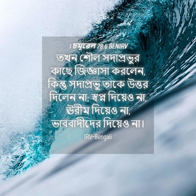 Picture 04 - 1 চমূৱেল 28:6 BENIRV - তখন শৌল সদাপ্রভুর - Bible Verse Picture