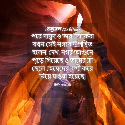 Picture 04 - 1 চমূৱেল 30:3 BENIRV - পরে দায়ূদ ও তার - Bible Verse Picture
