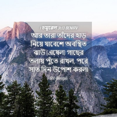 Picture 04 - 1 চমূৱেল 31:13 BENIRV - আর তারা তাঁদের - Bible Verse Picture