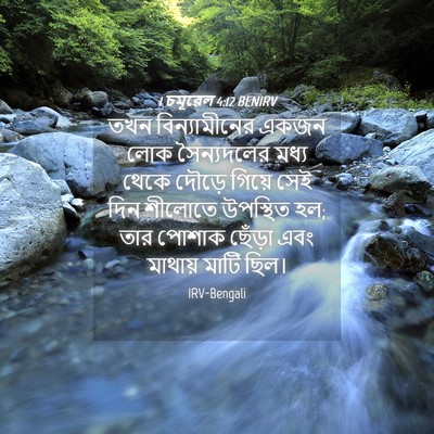 Picture 04 - 1 চমূৱেল 4:12 BENIRV - তখন বিন্যামীনের - Bible Verse Picture