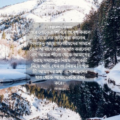 Picture 04 - 1 চমূৱেল 4:3 BENIRV - পরে লোকেরা শিবিরে - Bible Verse Picture