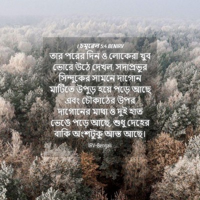 Picture 04 - 1 চমূৱেল 5:4 BENIRV - তার পরের দিন ও - Bible Verse Picture