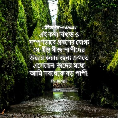 Picture 04 - 1 তীমথিয় 1:15 BENIRV - এই কথা বিশ্বস্ত ও - Bible Verse Picture