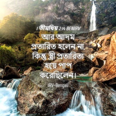 Picture 04 - 1 তীমথিয় 2:14 BENIRV - আর আদম প্রতারিত - Bible Verse Picture