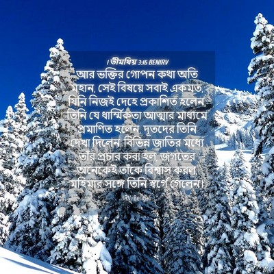 Picture 04 - 1 তীমথিয় 3:16 BENIRV - আর ভক্তির গোপন কথা - Bible Verse Picture