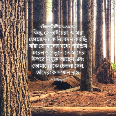 Picture 04 - 1 থিচলনীকীয়া 5:12 BENIRV - কিন্তু, হে - Bible Verse Picture