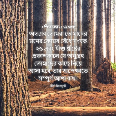 Picture 04 - 1 পিতরের 1:13 BENIRV - অতএব তোমরা - Bible Verse Picture