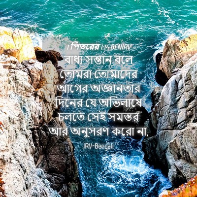 Picture 04 - 1 পিতরের 1:14 BENIRV - বাধ্য সন্তান বলে - Bible Verse Picture