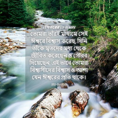 Picture 04 - 1 পিতরের 1:21 BENIRV - তোমরা তাঁরই - Bible Verse Picture